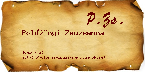 Polónyi Zsuzsanna névjegykártya
