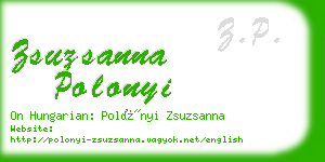 zsuzsanna polonyi business card